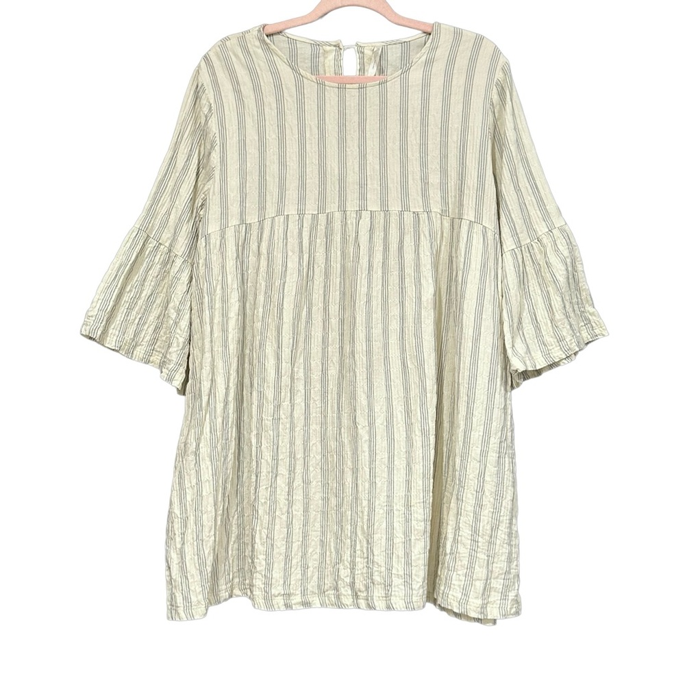 Rylee + Cru Cream Striped Dress
